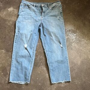 Women's Blue Distressed Jeans